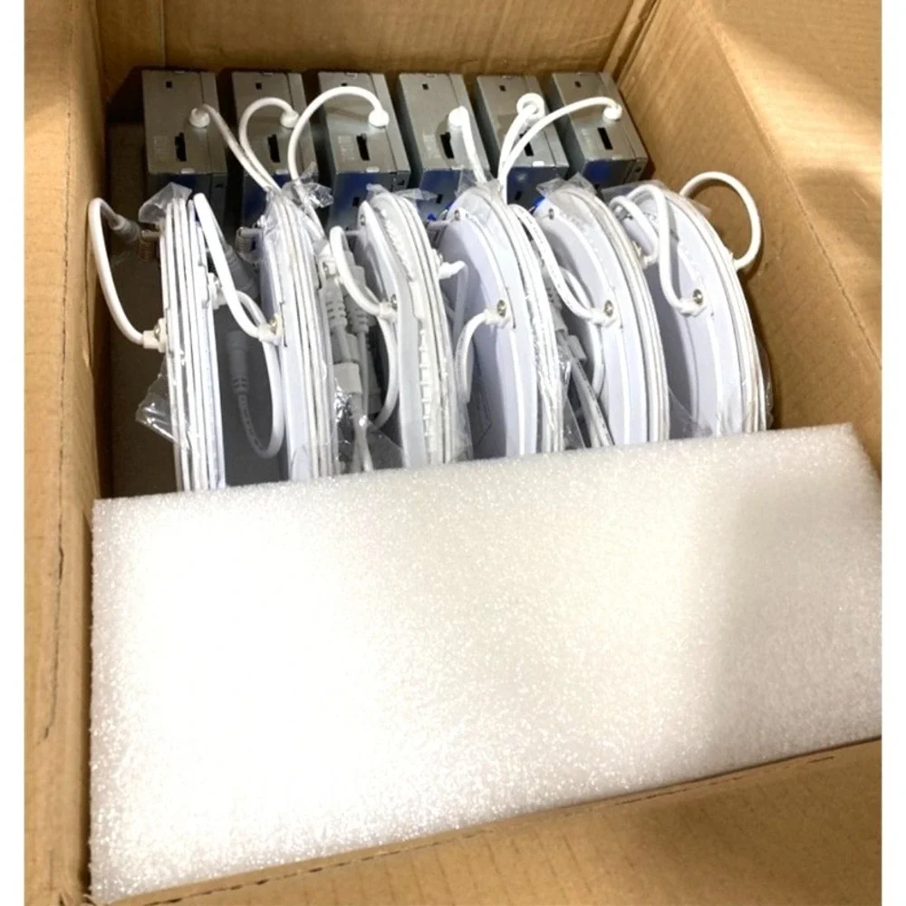 Ensenior 6in LED Recessed Light 12W 1050LM‎ 6CCT Dimmable JBox 12 Pack IC